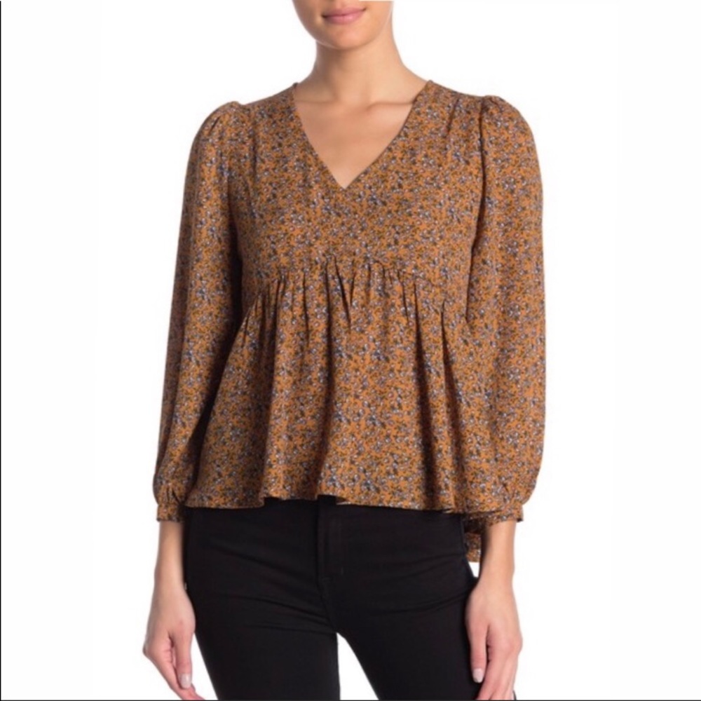Good Luck Gem Floral Blouse Size L